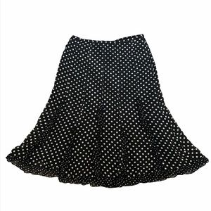 LOFT black and white polka dot skirt